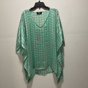 Flowing poncho long top